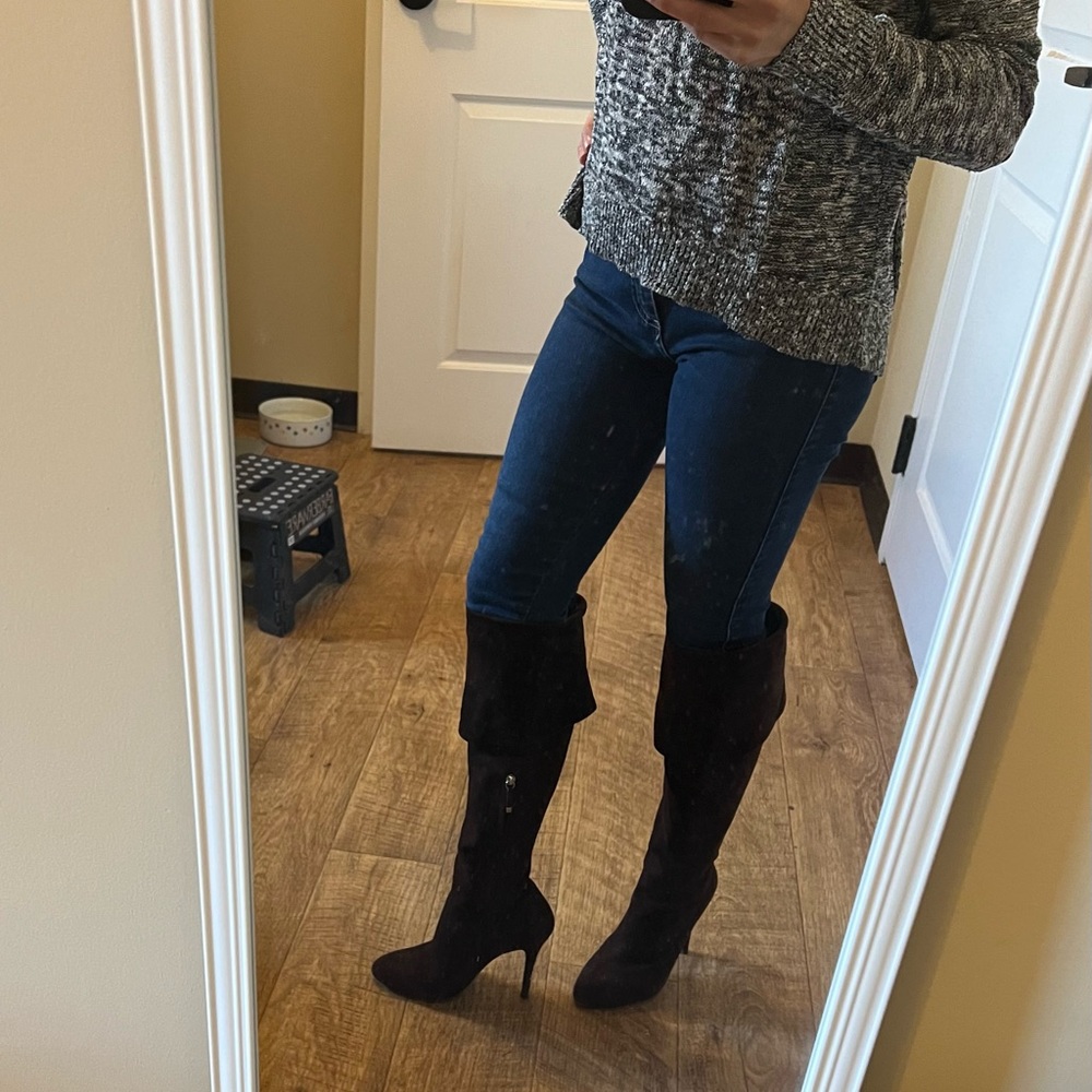 Ralph Lauren Suede Knee High Boots